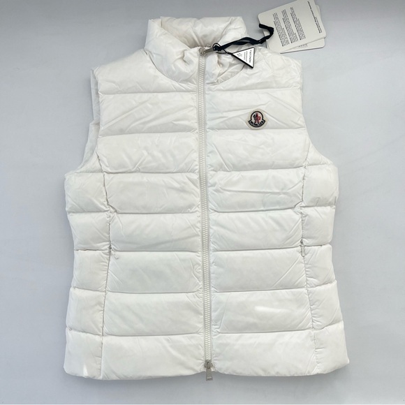 Moncler Ghany Vest White Size Medium NEW - tag cut off - Picture 2 of 11